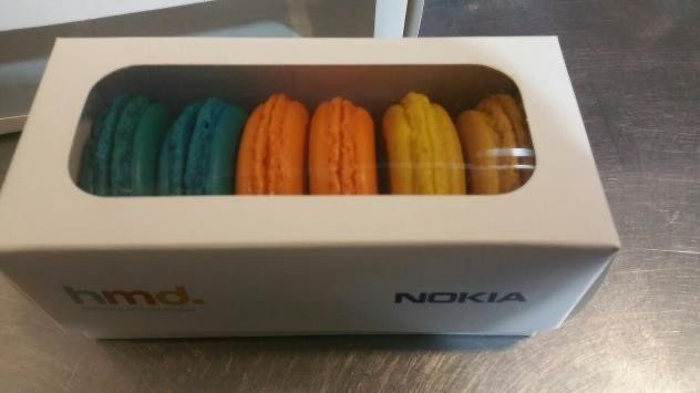 HMD and Nokia branded macaron gift box