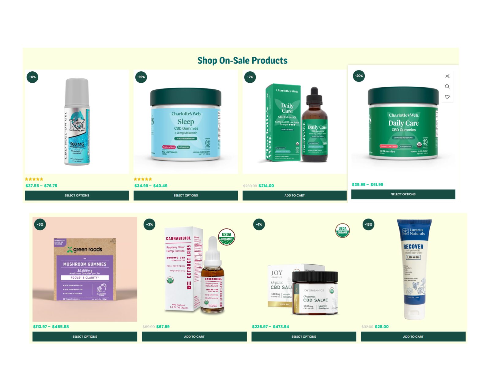 Dynamic Pure Shop On-Sale Products grid